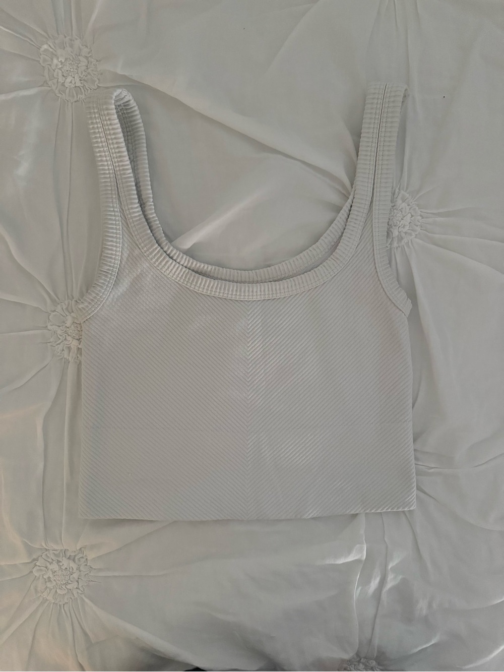 White Ribbed Tank